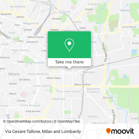 Via Cesare Tallone map
