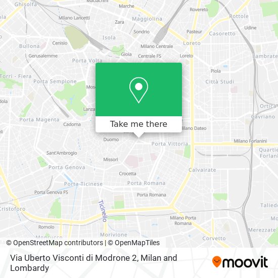 Via Uberto Visconti di Modrone 2 map