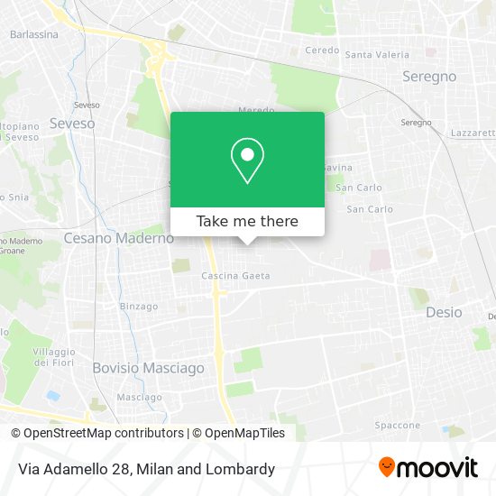 Via Adamello 28 map