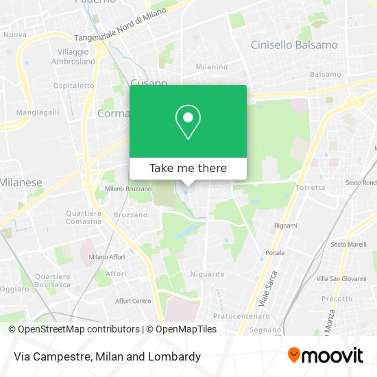 Via Campestre map