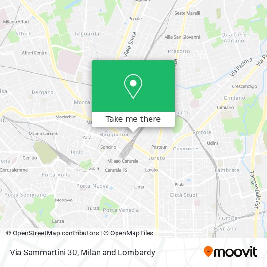 Via Sammartini 30 map