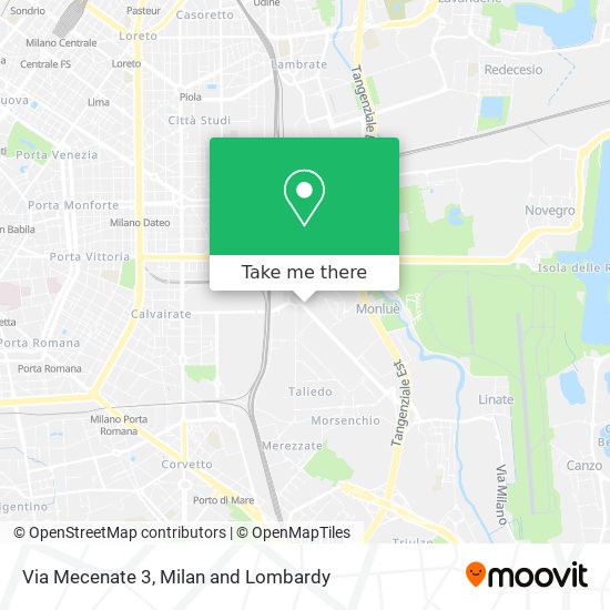 Via Mecenate 3 map