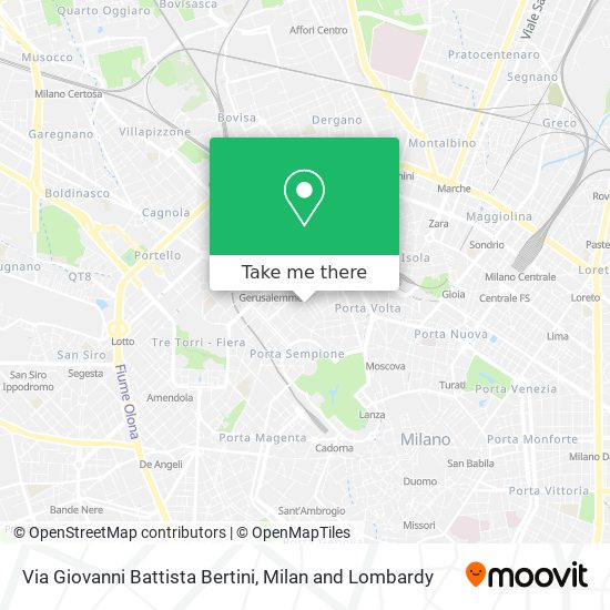 Via Giovanni Battista Bertini map