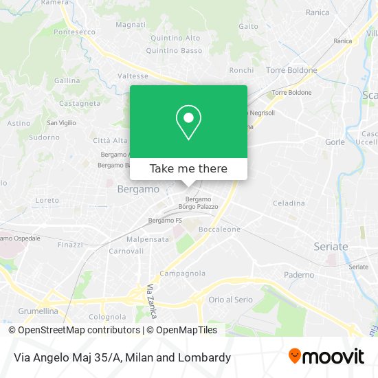 Via Angelo Maj 35/A map