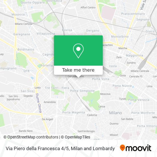 Via Piero della Francesca 4/5 map
