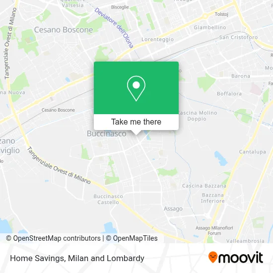 Home Savings map