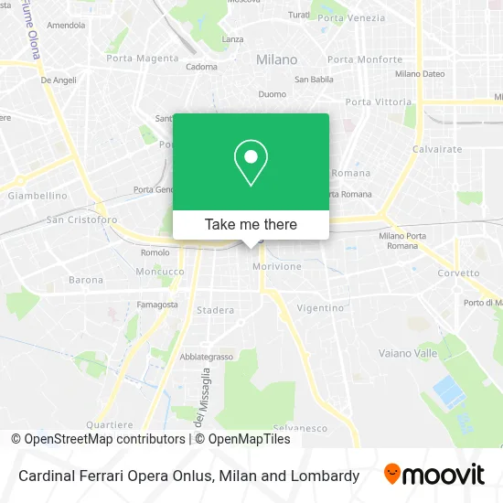 Cardinal Ferrari Opera Onlus map