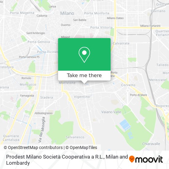 Prodest Milano Società Cooperativa a R.L. map