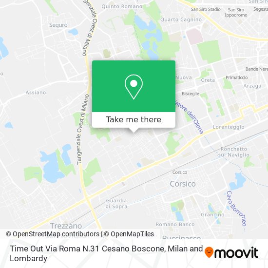 Time Out Via Roma N.31 Cesano Boscone map