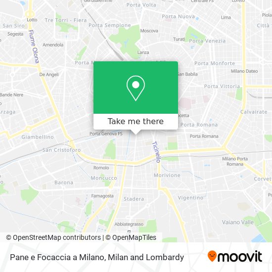Pane e Focaccia a Milano map