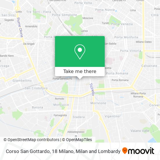 Corso San Gottardo, 18 Milano map