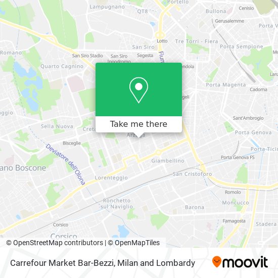 Carrefour Market Bar-Bezzi map