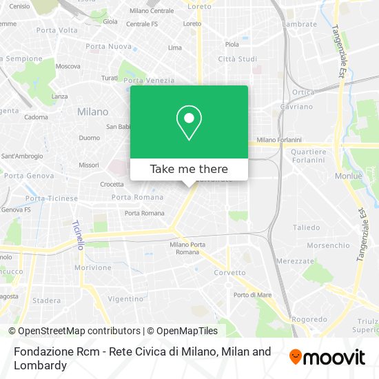 Fondazione Rcm - Rete Civica di Milano map