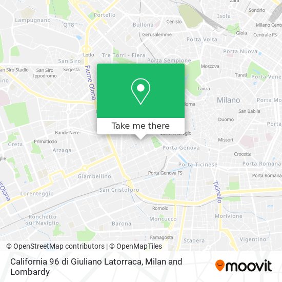 California 96 di Giuliano Latorraca map