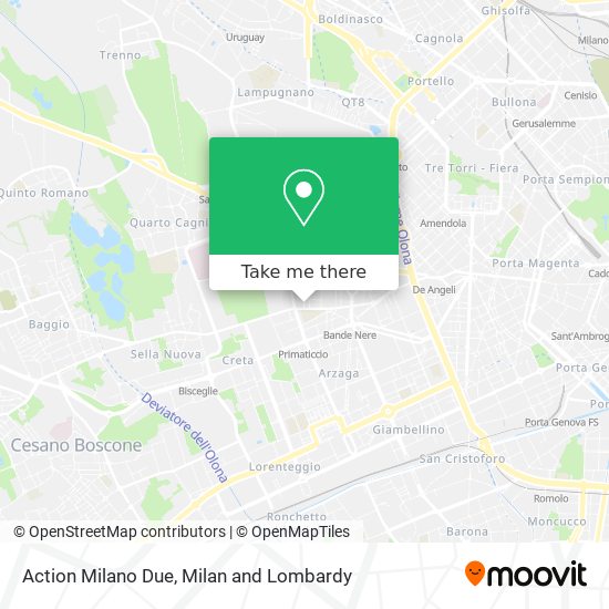 Action Milano Due map