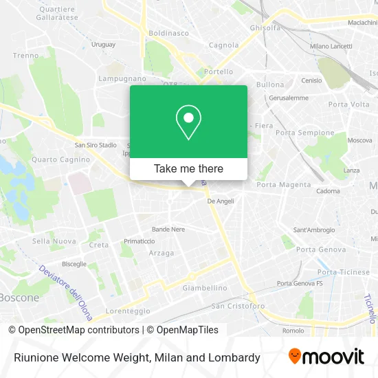 Riunione Welcome Weight map