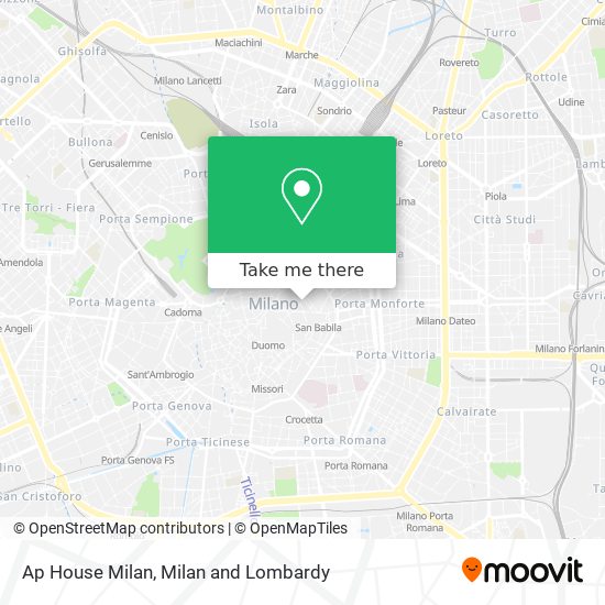 Ap House Milan map
