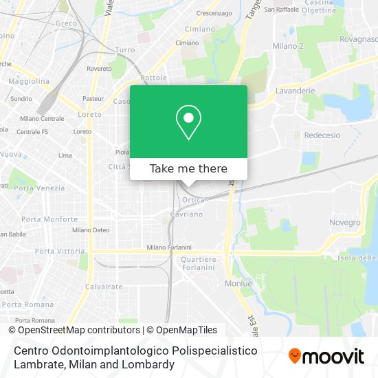 Centro Odontoimplantologico Polispecialistico Lambrate map