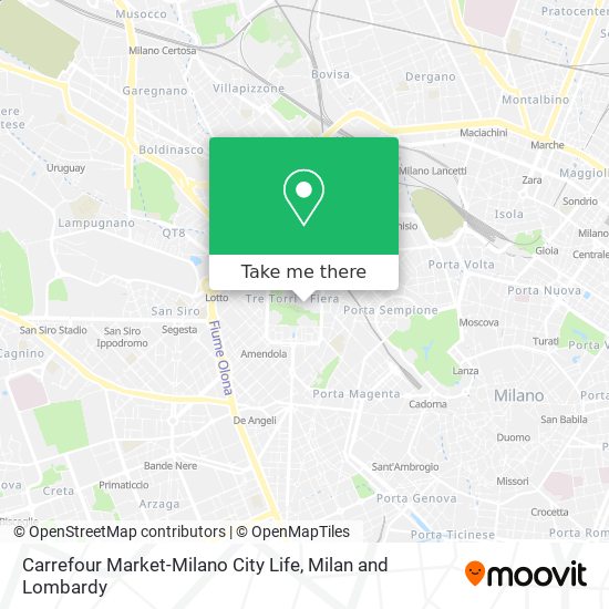 Carrefour Market-Milano City Life map