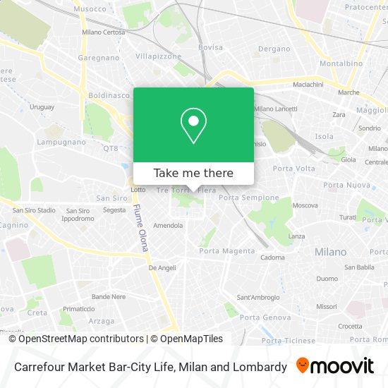 Carrefour Market Bar-City Life map