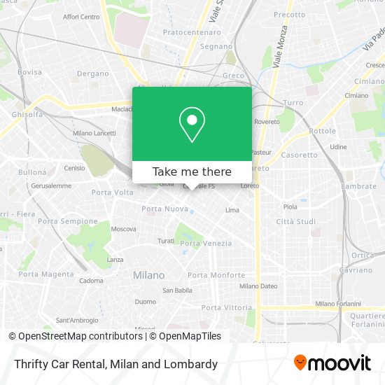 Thrifty Car Rental map