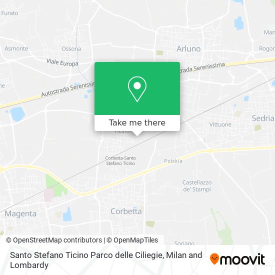 Santo Stefano Ticino Parco delle Ciliegie map