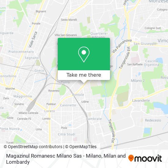 Magazinul Romanesc Milano Sas - Milano map