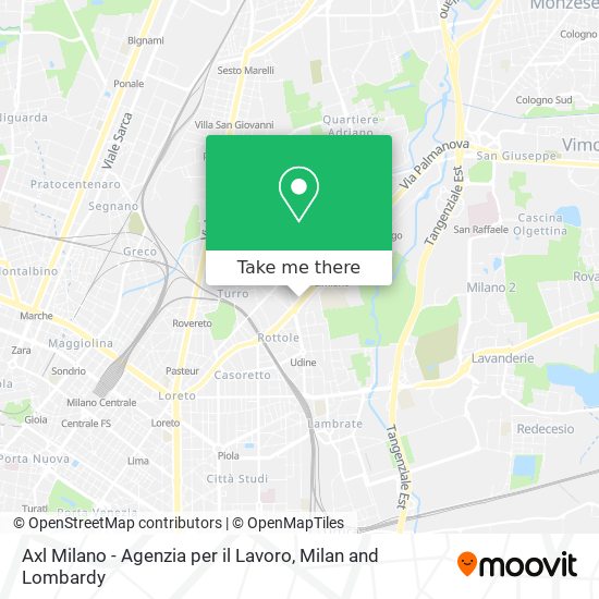 Axl Milano - Agenzia per il Lavoro map
