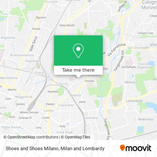 Shoes and Shoes Milano map
