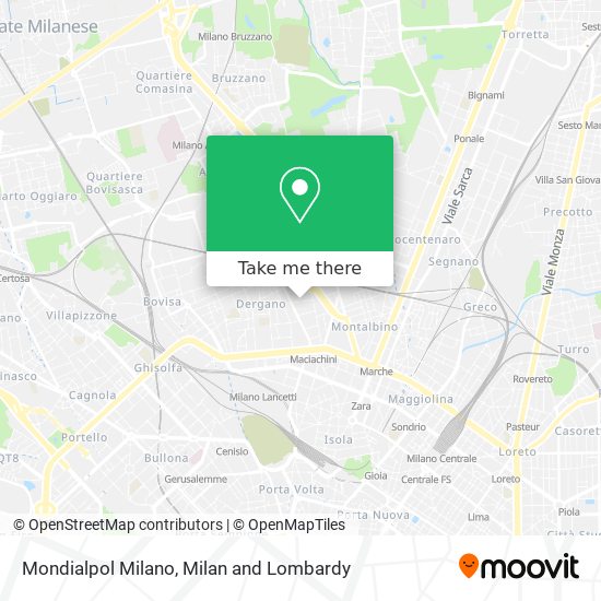 Mondialpol Milano map