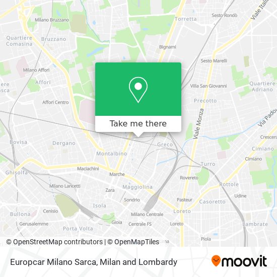 Europcar Milano Sarca map