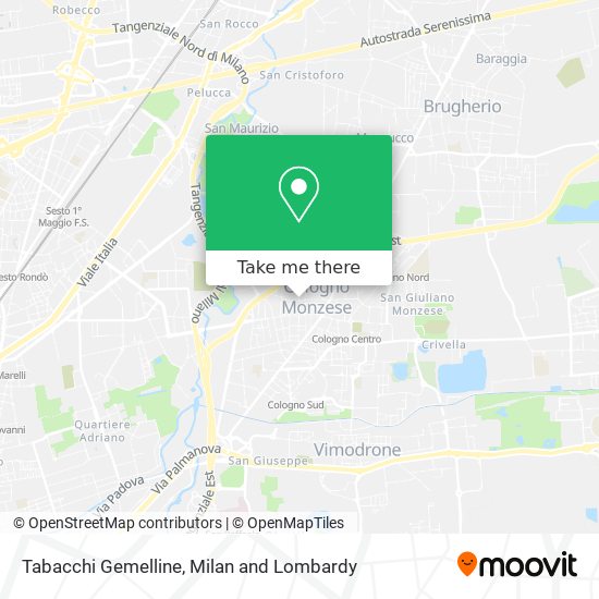 Tabacchi Gemelline map
