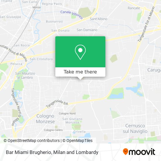 Bar Miami Brugherio map