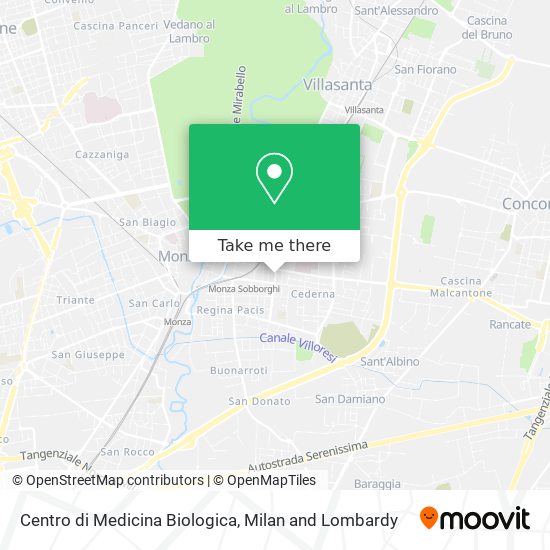 Centro di Medicina Biologica map