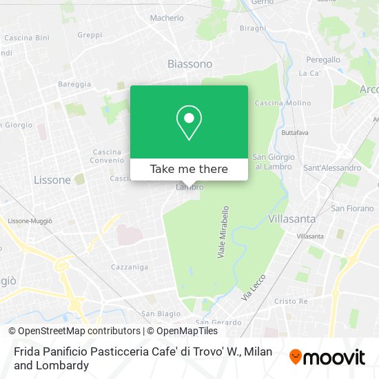 Frida Panificio Pasticceria Cafe' di Trovo' W. map
