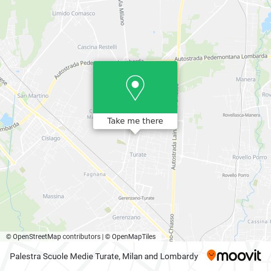 Palestra Scuole Medie Turate map
