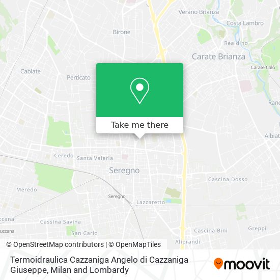 Termoidraulica Cazzaniga Angelo di Cazzaniga Giuseppe map