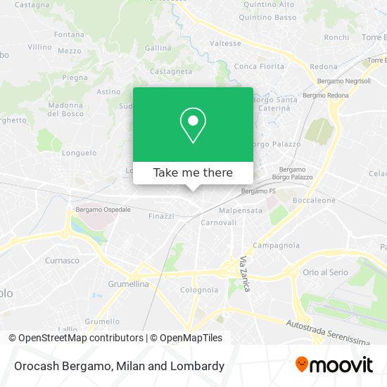 Orocash Bergamo map