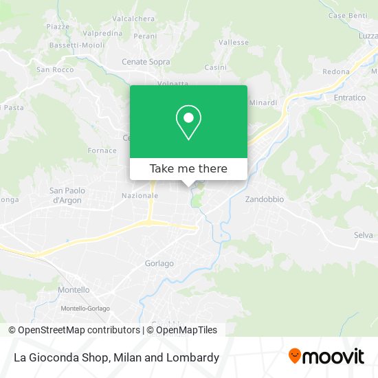 La Gioconda Shop map