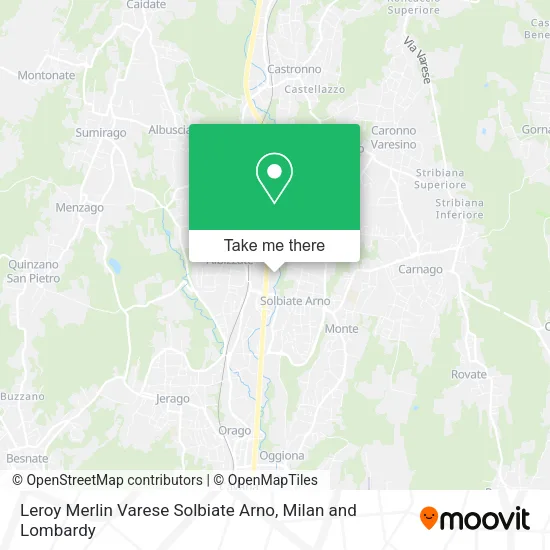 Leroy Merlin Varese Solbiate Arno map