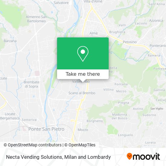 Necta Vending Solutions map