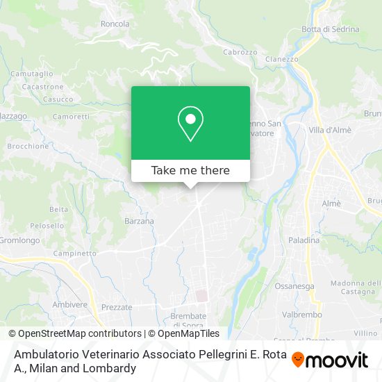 Ambulatorio Veterinario Associato Pellegrini E. Rota A. map
