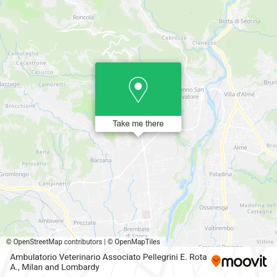 Ambulatorio Veterinario Associato Pellegrini E. Rota A. map