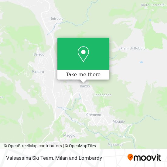 Valsassina Ski Team map