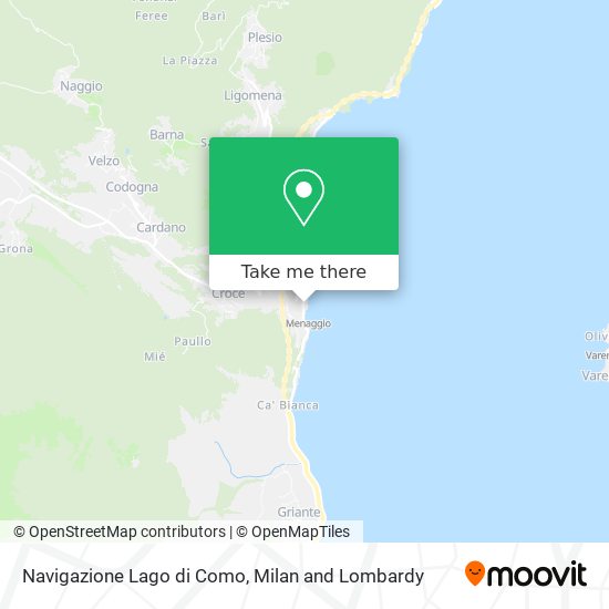 Navigazione Lago di Como map