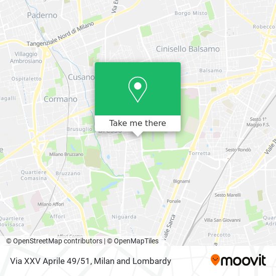 Via XXV Aprile 49/51 map