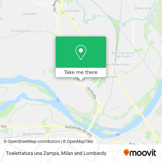 Toelettatura una Zampa map