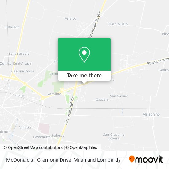 McDonald's - Cremona Drive map