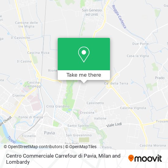 Centro Commerciale Carrefour di Pavia map
