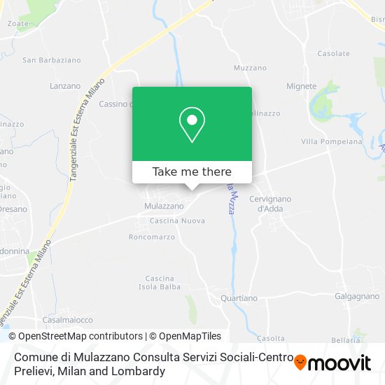 Comune di Mulazzano Consulta Servizi Sociali-Centro Prelievi map
